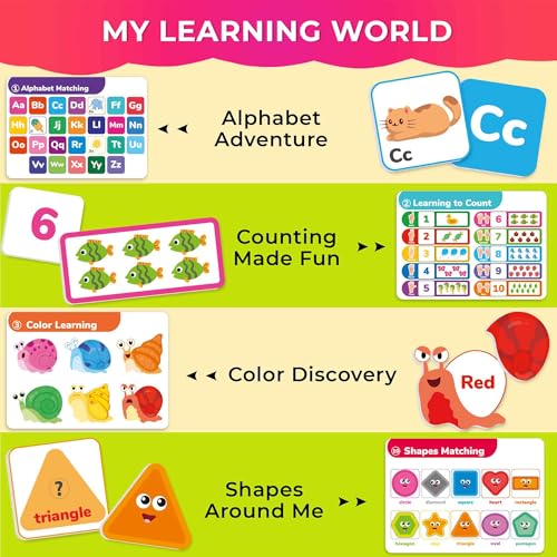 Image of Montessori Busy Book for Toddlers 3-5 - Learning Toys for Kids 1-3 and 2-4 | Velcro Busy Book with Preschool Learning Activities for 1 year old - 15 Themes with 178 Elements - Homeschool Educational Toy