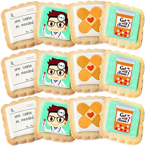 Image of Get Well Soon Gift Cookies Basket Box For Kids and Adults After Surgery Care Package Feel Better Sick | 12 PACK | Nut Free | Kosher