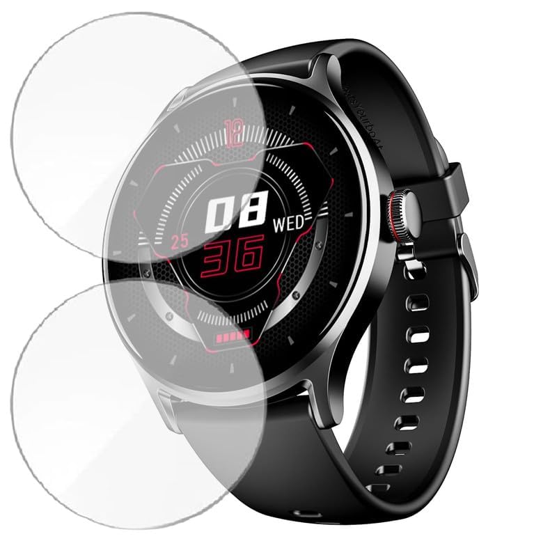 Image of 2-Pack Screen Protector for Boat Lunar Vista 1.52 inch Smartwatch - Flexible TPU Screen Guard, HD Clear, Anti Scratch, Bubble Free, Full Coverage Film - Not Tempered Glass