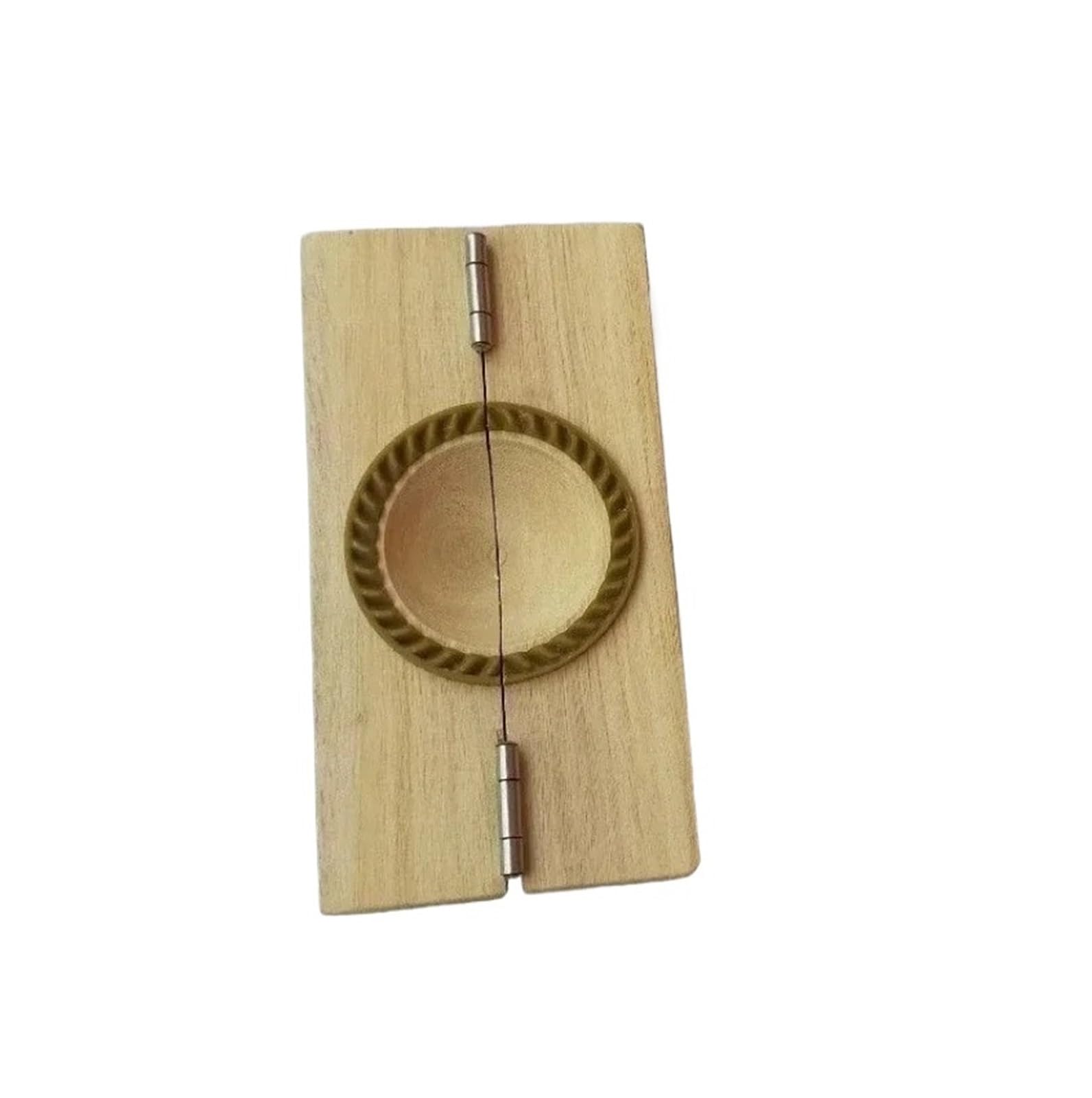 LCANALLYMS Dumpling maker, Wooden Dumpling Press Tool Home Kicthen Mould Dumplings Special Wood Wrappers Maker Dough Presser(7.5cm)