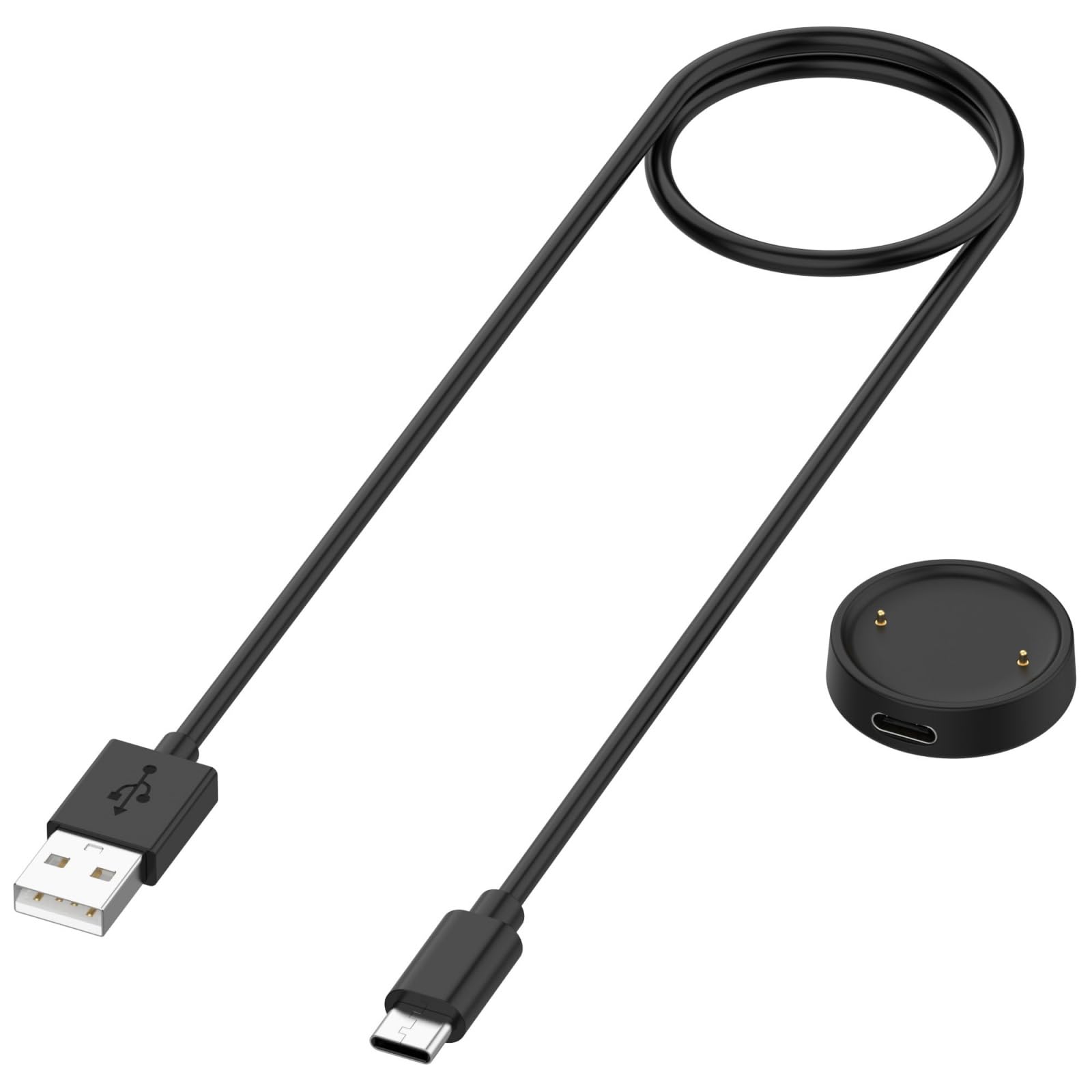 MEMELOKA Charger Compatible with Amazfit Active 2/Active 2 Square/Amazfit Bip 6, 100CM USB Magnetic Charging Cable for Amazfit Active 2 - Black
