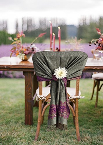 Sakkas Border Pattern Layered Reversible Woven Pashmina Shawl Scarf Wrap Stole4