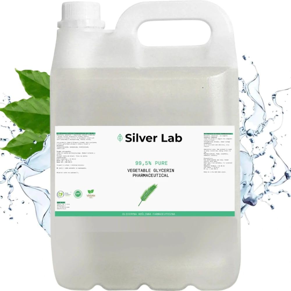 Glycerin 99,5% – Pharma Qualität, rein pflanzlich & vegan – transparent & geruchlos – 5 Liter Kanister – ideal für Kosmetik, Seifenherstellung & Hautpflege