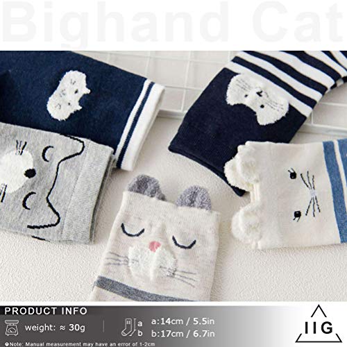Iig 3-6 Pairs Womens Cute Animal Patterned Funny Novelty Cotton Crew Socks (Multicolour03) #TOP1