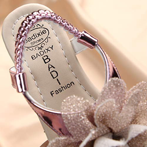 Viviplus Baby Girls Cute Sandals, Little/Big Girls Shoes Princess Shoes Solid Shoes 3D Flower Sequins Sandals For 1-12 Yrs #TOP4