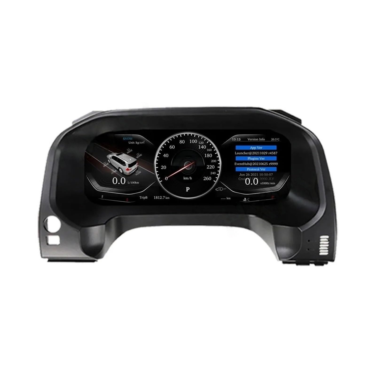 2024 Neuestes digitales Linux-Kombiinstrument für Toyota Prado 2004–2022, LCD-Geschwindigkeitsmesser, Dashboard-Player(Style 1 10-17year)