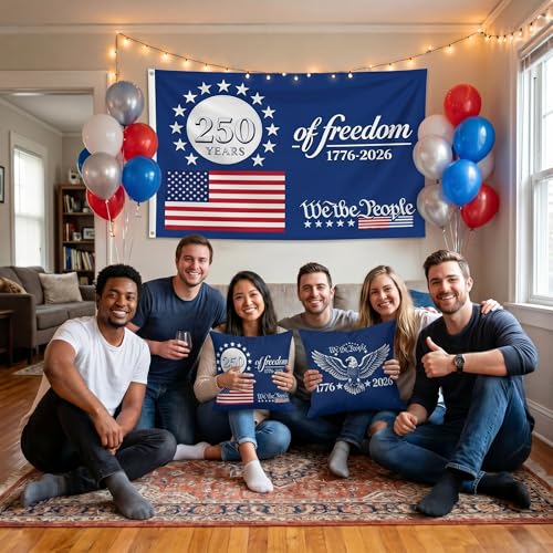 2 Unique Designs in 1 250th Anniversary USA Flag - 3x5ft 3-Ply 100% 100DPolyester, 1776-2026 Patriotic Banner with 2 Brass Grommets, Outdoor & Indoor Display 250th gifts, patriotic-themed presents, veteran appreciation gifts — view 5