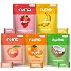 Numa Foods Nutritious Chewy & Creamy Candy Variety Pack - Low Sugar, All-Natural, Gluten Free, High Protein - 5 Bags of 10 Individually Wrapped Chews Each of Vanilla Banana Strawberry Coconut Coffee