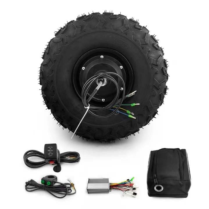 350W Brushless Geared Hub Motor With 14.5 Inch 145/70-6 Off Road Tire For Electric Trolley Wheelbarrow Scooter(36V 350W)