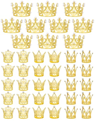 Mini couronne dorée strass Anvin : sublimez vos cupcakes