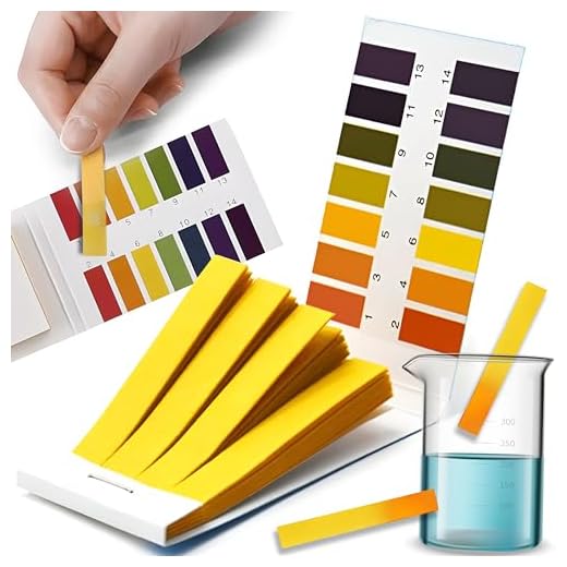 Retoo Tiras de Prueba de pH 80 Piezas Papel Tornasol Universales Rango Completo de Medición de pH 1-14 con Escala de Comparación al Agua a la Tierra a la Orina