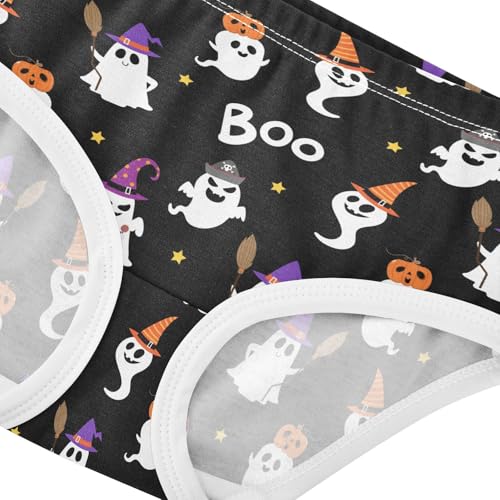 Little Girl Underwear Toddler Panties Kids Undies Halloween Ghost Soft Cotton Briefs 2T-8Y4