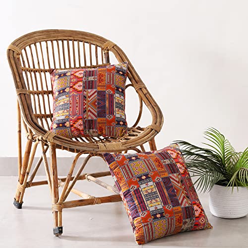 Image of Ravaiyaa - Attitude is everything Pure Velvet Square Cushion Cover Stylish & Comfortable Pillow Cushion Cover for Bedroom, Living Room & Home Decor 2 PC Set (16 inchx16 inch Inches)