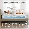 TXO Matelas 140x190 25 cm Épaisseur, Hybride Matelas à Ressorts ensachés, Durable et Antistatique Moyenne Ferme H3 Matelas en Design Ergonomique Soutien en 7 Zones, Certifié Oeko-Tex