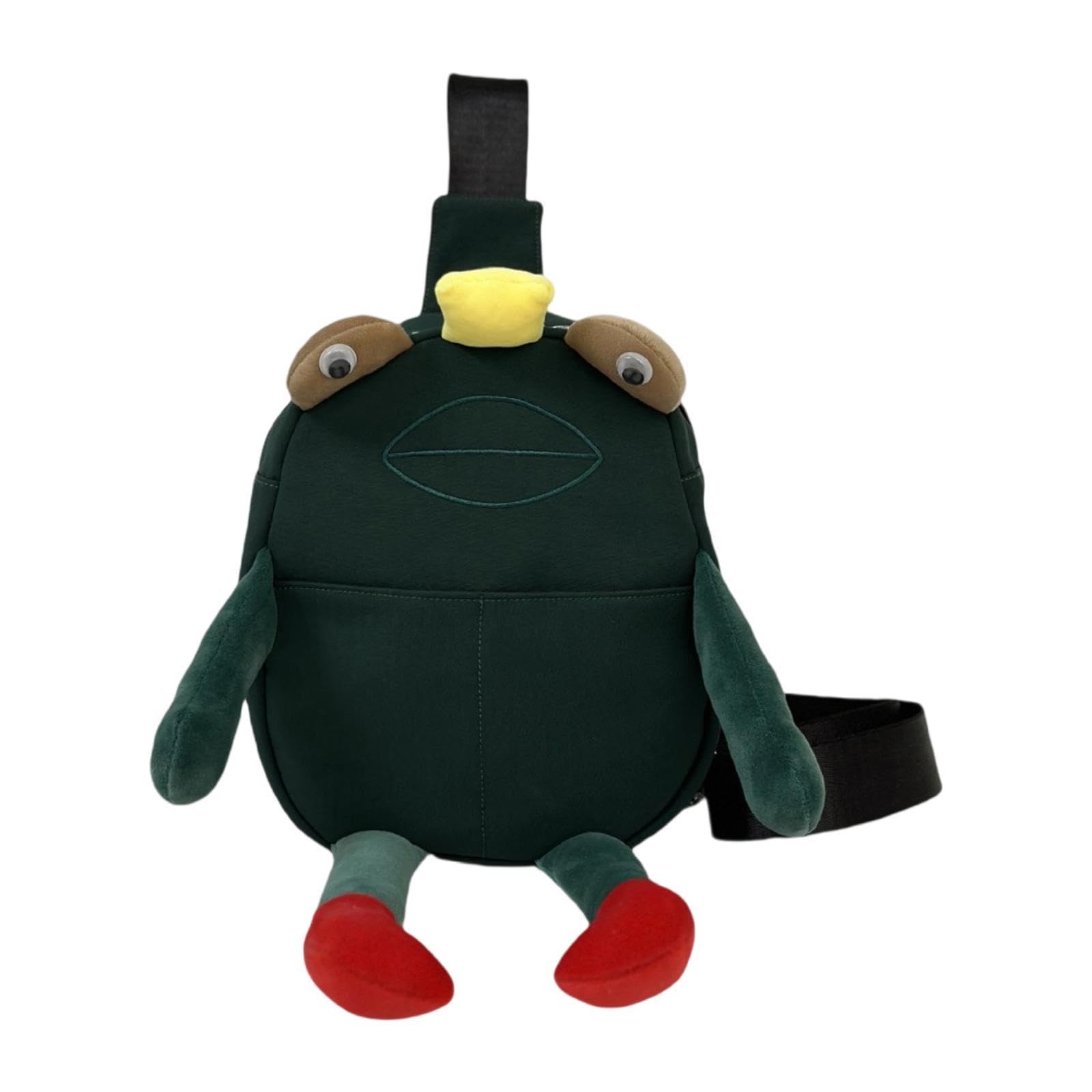 Frog Cross Bag Creative Casual Zipper Closure Animal Shaped Shoulder Bag Dark Green-image-32