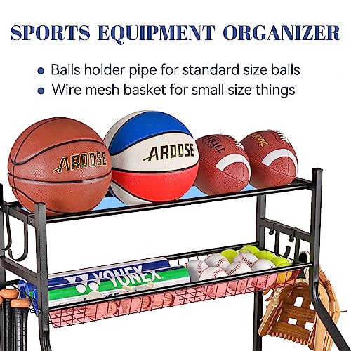 Mythinglogic-Sports-Equipment-Garage-OrganizerGarage-Ball-Storage-for-Sports-Gear-and-Toys-Rolling-Ball-Cart-with-Wheels-for-IndoorOutdoor-Use Mythinglogic Sports Equipment Garage OrganizerGarage Ball Storage for Sports Gear and Toys Rolling Ball Cart with Wheels for IndoorOutdoor Use