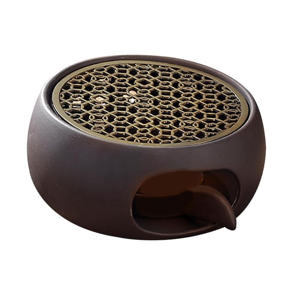 CTRLZS Pottery Teapot Warmer Birthday Gifts Multiuse Home Decoration Tea Warmer with Candle Holder for Tea Set Tea Pot