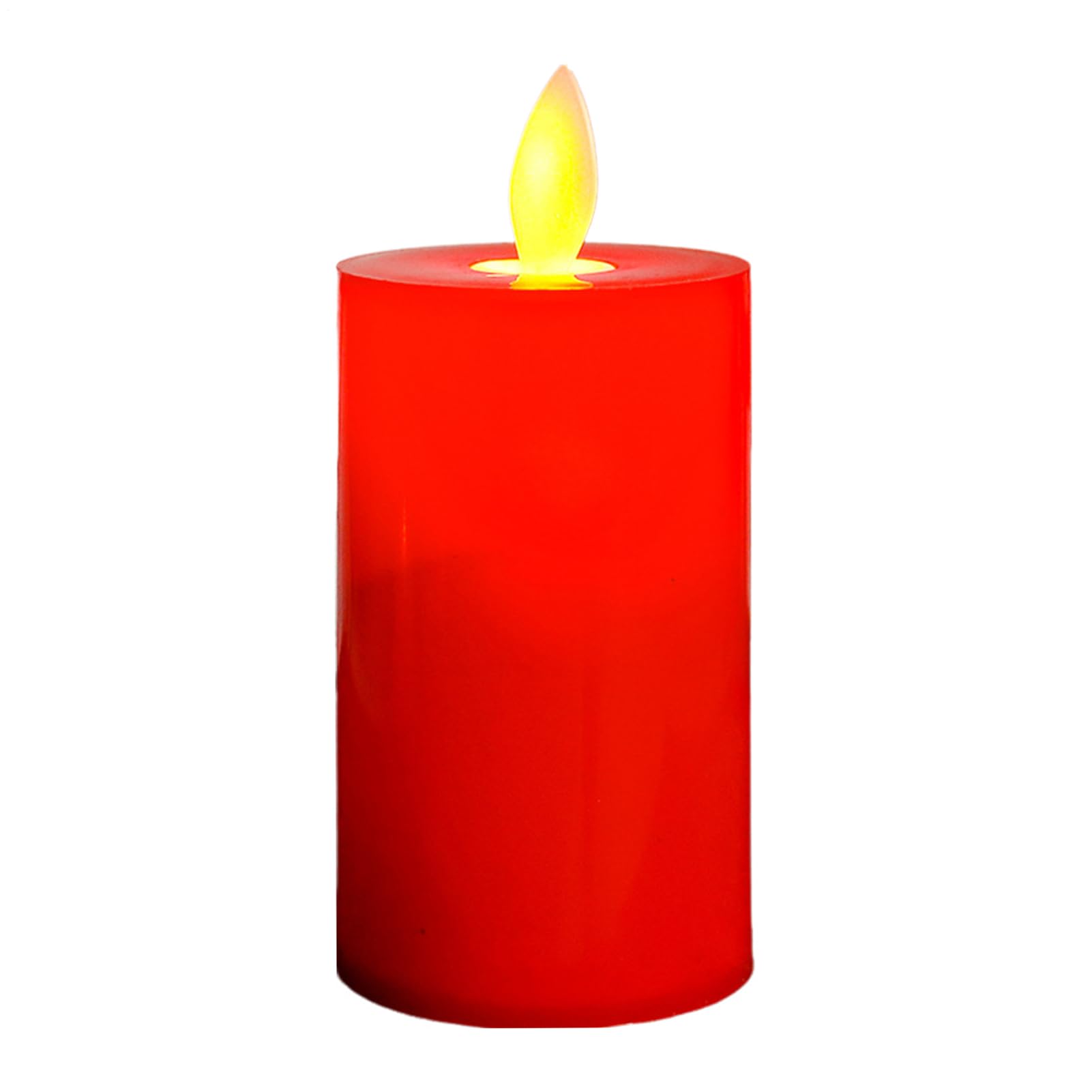 tulahkomen Moving Flame Pillar Candles - Red 3D Moving Flame Battery Candles | Fake, LED, Table Decoration for Home Party Christmas Decor