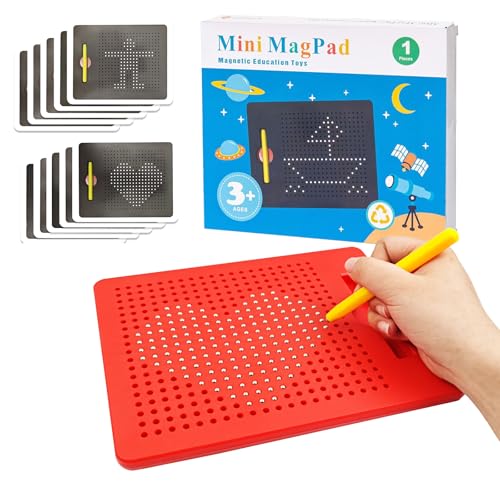 MIHURO Magnettafel Kinder, Magnetspiel Kinder, Kleine Magnetische Zeichentafel mit Stift, Magnettafel Lernspielzeug Magnetische Maltafel zum Zeichnen, Kritzeln und Schreiben