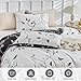 Lekesky Reversible Duvet Cover Queen Size, White Black Tree Branch Pattern Comforter Cover Queen 3pc Super Soft Microfiber Breathable Botanical Bedding Sets with Zipper Ties