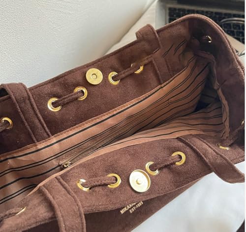 Slouchy Suede Hobo Bucket Bags Women Cute Underarm Shoulder Bag Crescent Crossbody Purses College Satchels Tote Handbag 2025 5