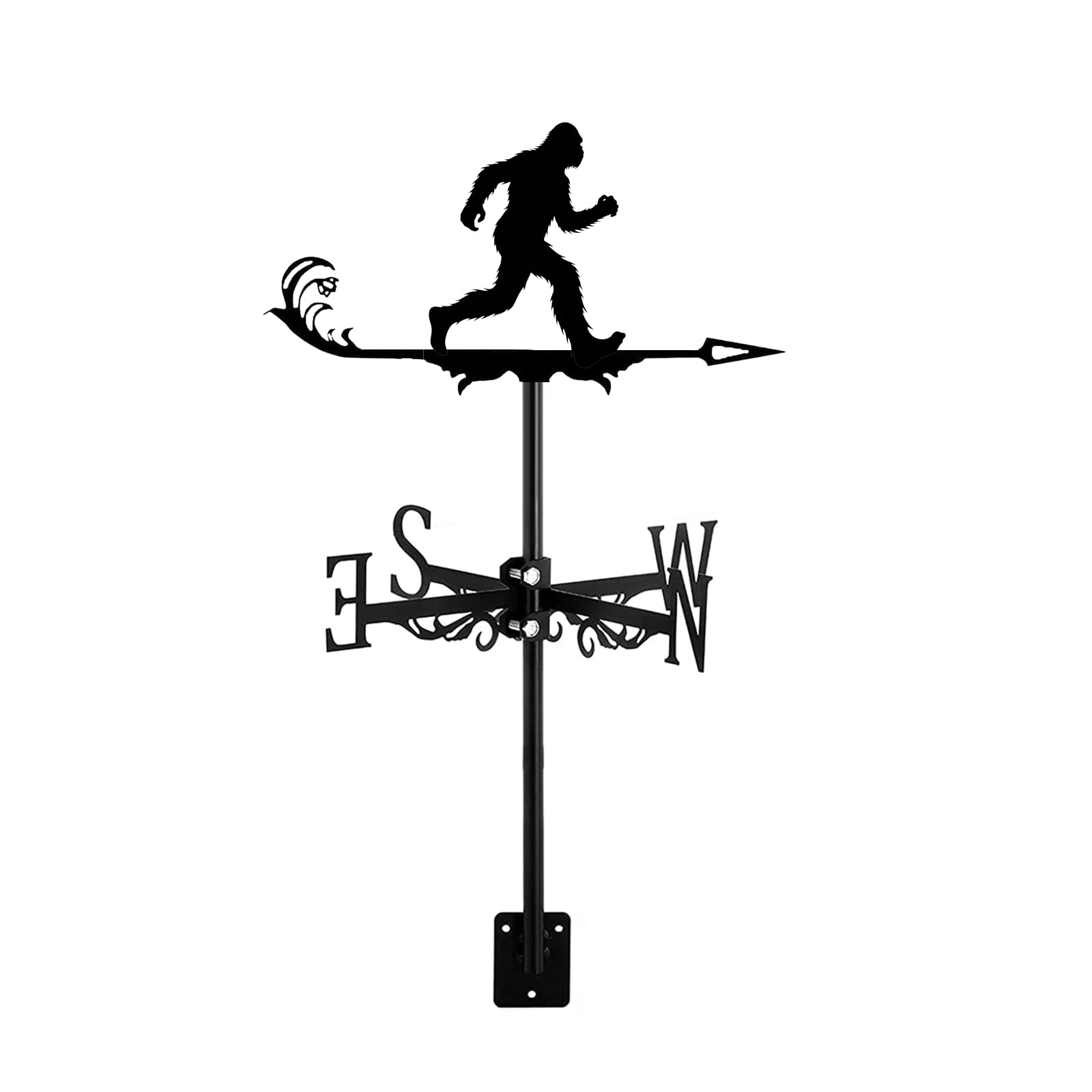 CZYLJLK weathervane vanes for outside Garden Weather Vane Decorative Wind 3D Animal Metal Bigfoot Sasquatch Direction Indicator - Roof Decoration Accessory for, Yard Out