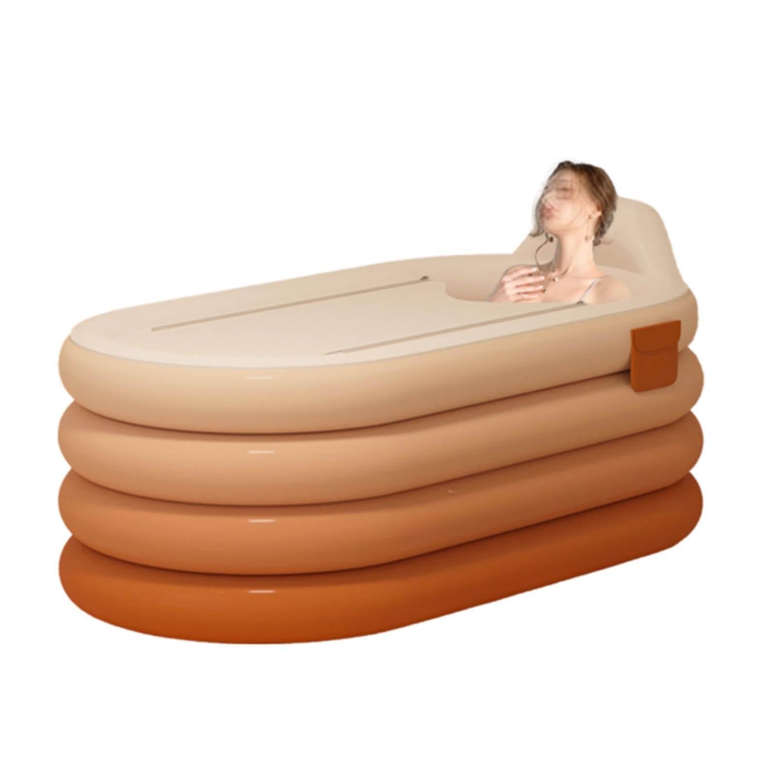 Vasca da Bagno Gonfiabile per Adulti Portatile Pieghevole autoportante PVC