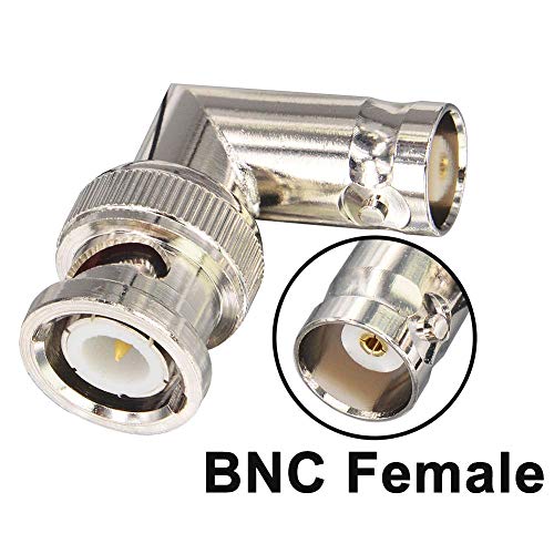 Adaptador BNC macho a hembra 90° 2 piezas miniatura 3