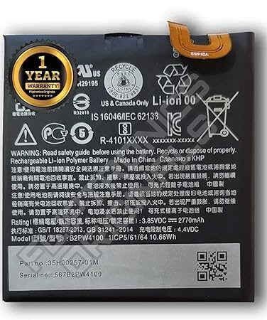 Image of B2PW4100 Battery for HTC Google Pixel HTC Nexus S1 for Google Pixel 1st Gen Battery with 1 Year Warranty** (DD249)