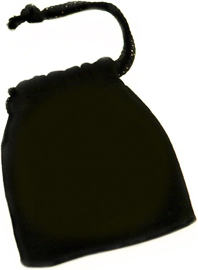 6-pack 2 x 2.5 inches Small Goby Black Velvet Pouch Double Cord Drawstrings