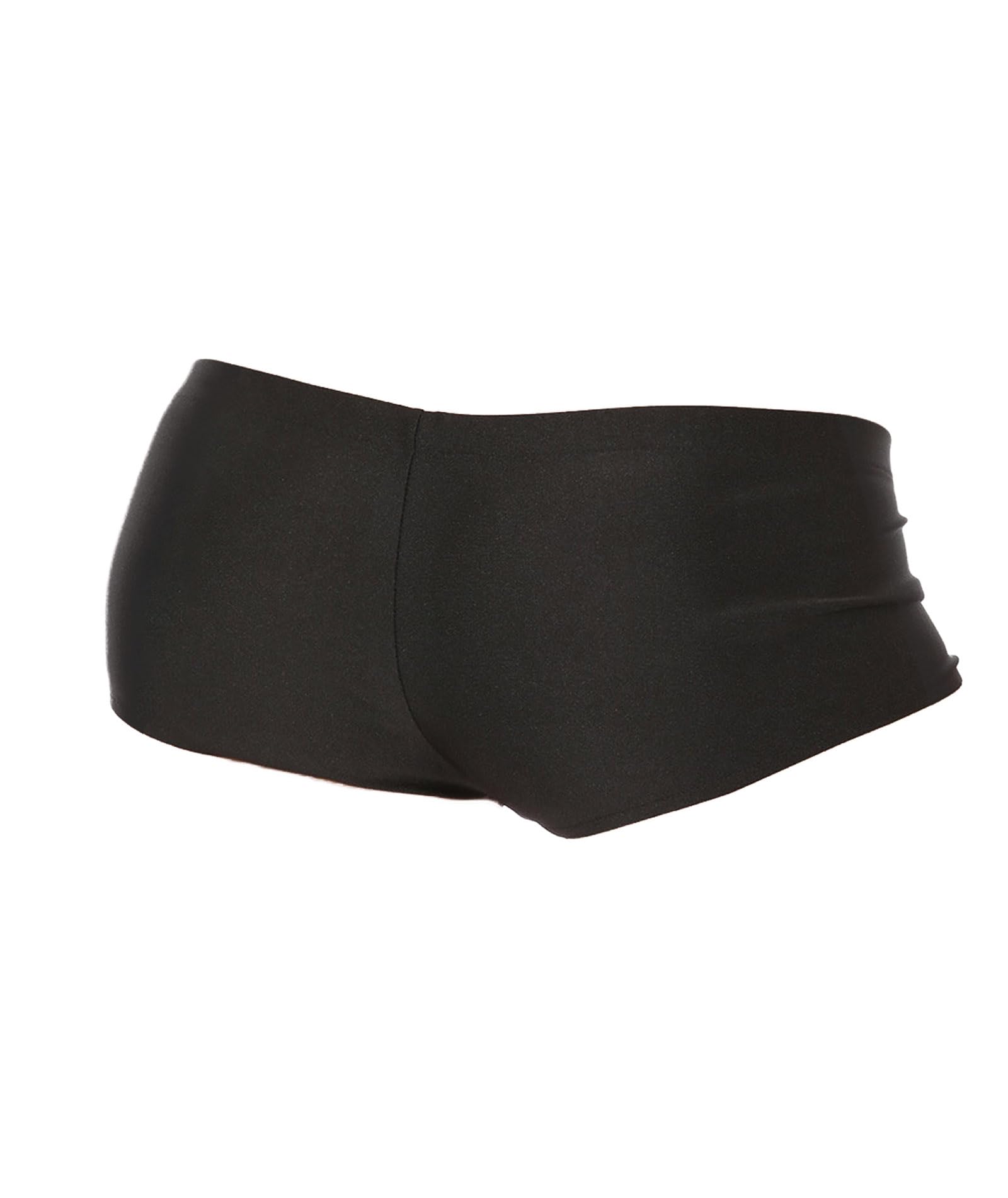 xxxiticat Men's Sexy Underwear Zipper Boxer Briefs with Pouch Low Rise Open Front Panties See Through Stretch Short Lingerie: Medium Black