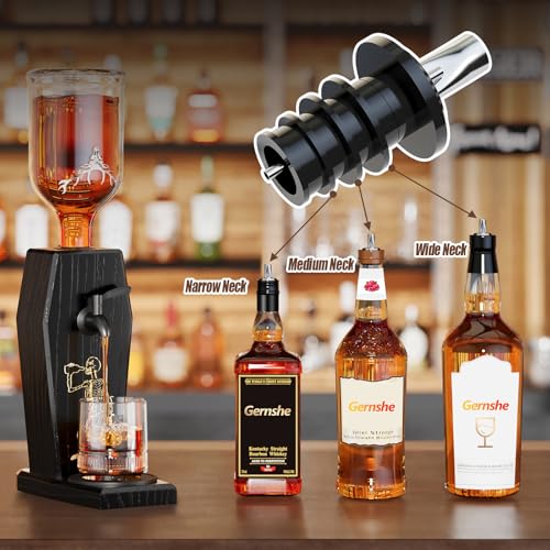Leakproof Ash Wood Whiskey Liquor Dispenser,Novelty Alcohol Dispenser for Bourbon,Vodka, W - image 5