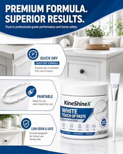 White Furniture Touch-Up Paste, White Paint for Furniture and Floor, 40g miniatura 2