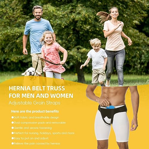 Faja para Hernia para Hombre y Mujer con Almohadillas Ajustables L miniatura 2