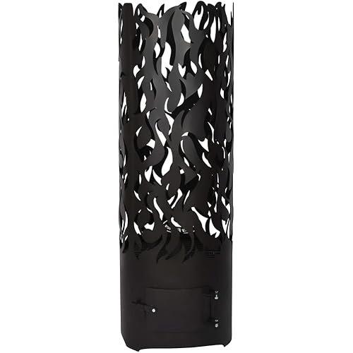 Esschert Design USA FF408 Flame Design Fire Drum/Pit, Black