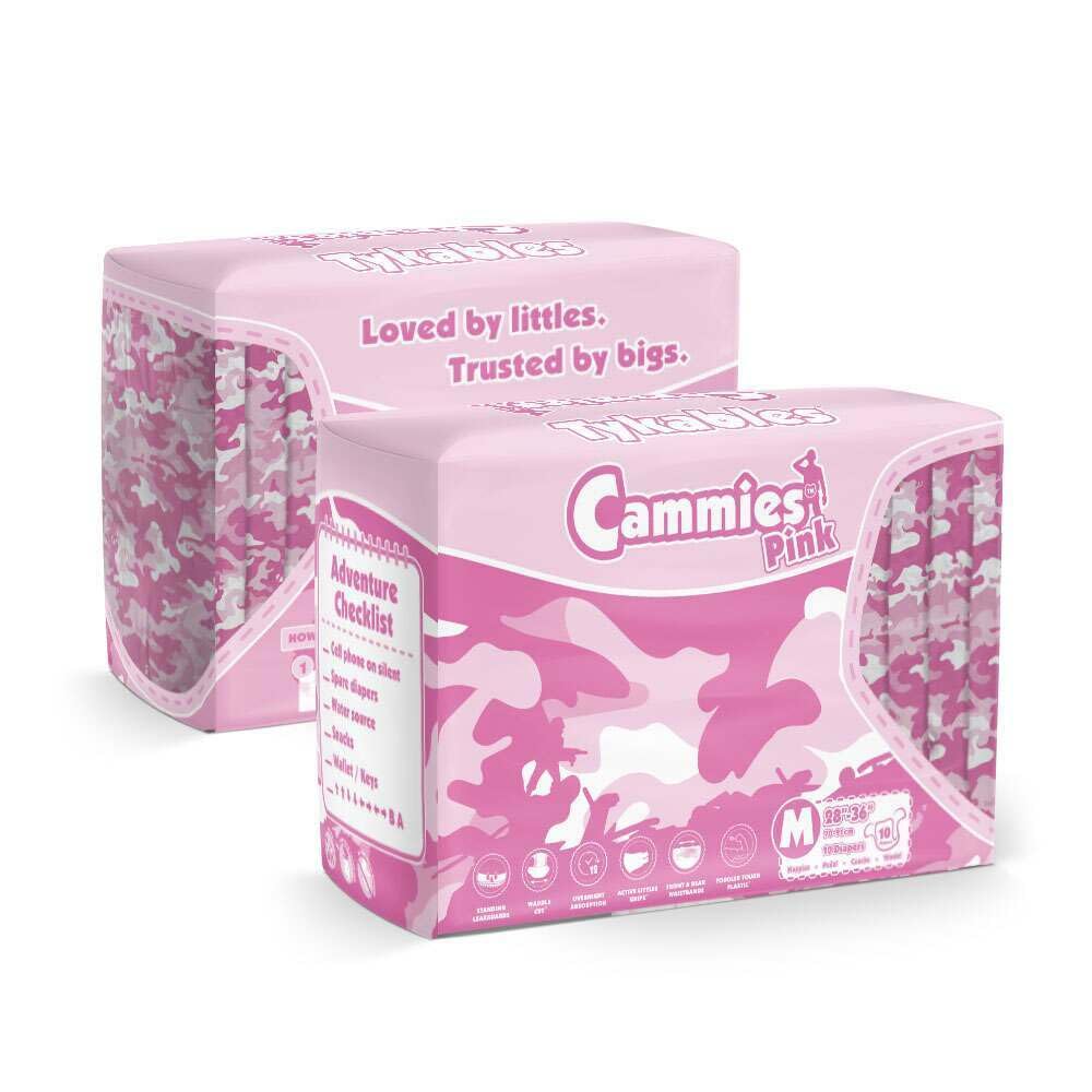 Tykables Cammies Pink - Lot de 10 (Moyen)
