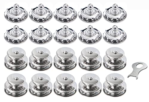 New Marine TENAX 10 Stück Oberteile. Groß + Stoffschrauben + Schlüssel