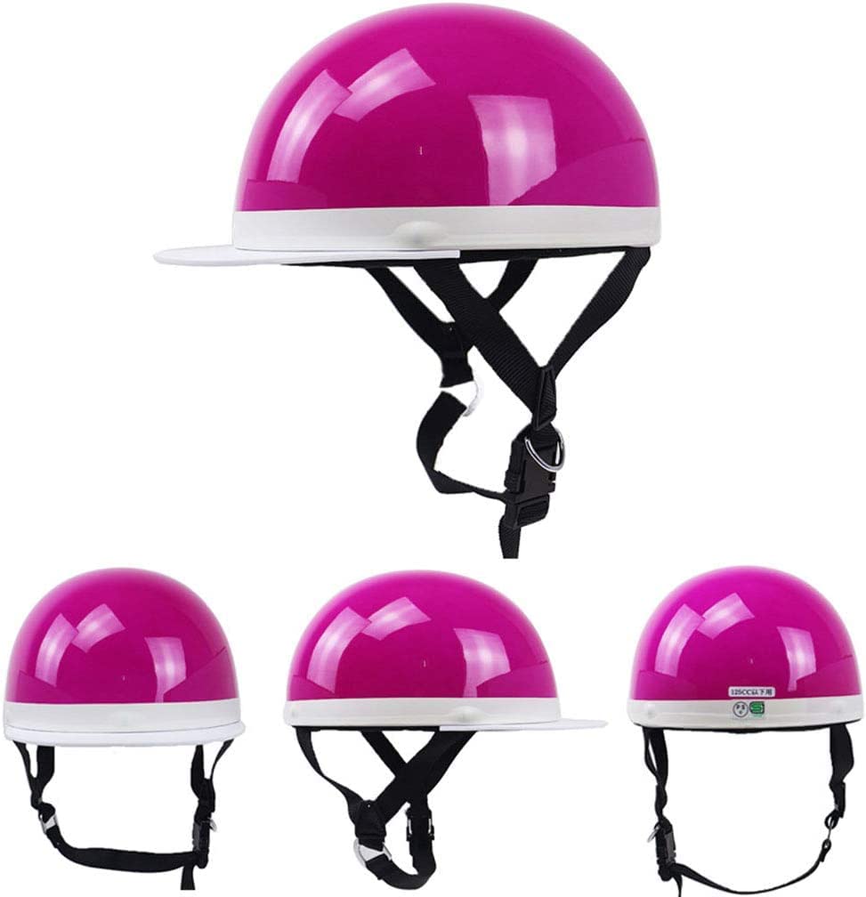 Amazon.com: Ever TA Motorcycle Retro Half Helmet Purple/Pink