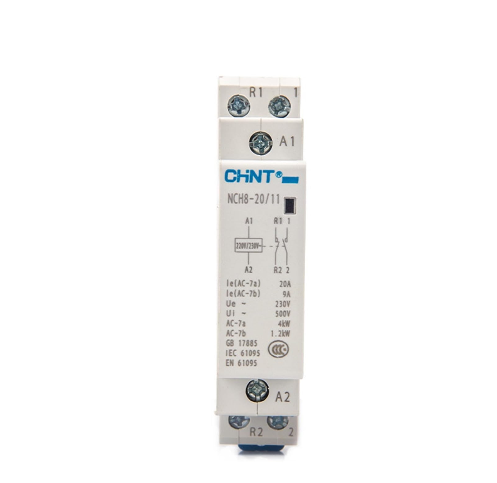 1 sztuk NCH8-20 Modułowy stycznik AC do domu 220V 230V AC 20A 1NO 1NC 2NO 2NC(NCH8-20A-11 1NO 1NC)