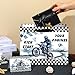 Yomaiha Dirt Bike Birthday Gift Bag for Boys Motocross Motorbike Wrapping Paper with Tissue Paper Greeting Card for Dirty Bike Birthday Party Decoration Supplies