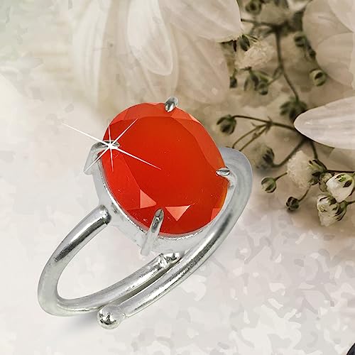 Image of Reiki Crystal Products Certified Natural Gemstone Adjustable Ring, AAA Crystal Ring for Men & Women, Citrine Amethyst Quartz Lapis Onyx Tiger Eye, Reiki Charged Jewellery