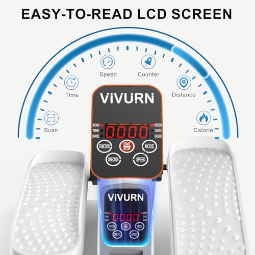 Image of VIVURN-018 Under Desk Elliptical 12 Speed 5 Modes Mini Motorized Leg Exerciser While Sitting for Seniors As Seen on TV with Non-Slip Mat Quiet & Portable Electric Pedal Exerciser for Home and Office