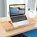 Laptop Desk Nnewvante Bamboo Laptop Table Adjustable Lap Tray Large Size Bed Serving Tray Breakfast Table Foldable Notebook Computer Desk Great Heat Dissipation [2 USB Fans] Right-Left Hand Design