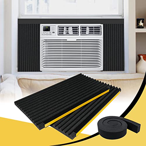 Powrocket Window AC Foam Insulated Panel Kit with Sealing Foam Strip (17 x 9 x 7/8 in)