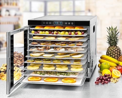 ROMMELSBACHER Dörrautomat DA 1050, Dörrfläche 1,6 m², 10 Edelstahl-Dörrtabletts, Warmhaltefunktion, Favoritenprogramm, 99 Std. Zeitschaltuhr, Temperatur einstellbar (35 °C – 75 °C) – Bild 4