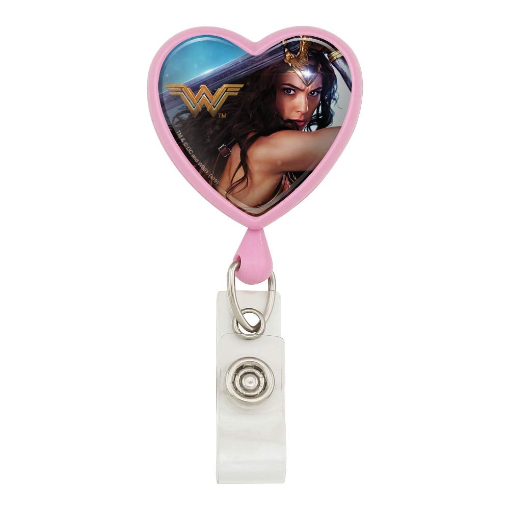 Wonder Woman Movie Battle Heart Lanyard Retractable Reel Badge ID Card Holder