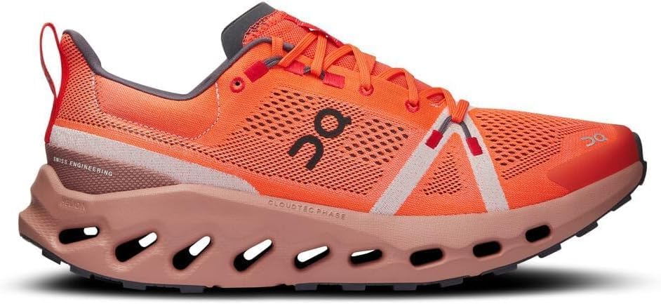 On Women's Cloudsurfer Trail Running Shoes (Flame - Dustrose, US Footwear Size System, Adult, Women, Numeric, Medium, 9)