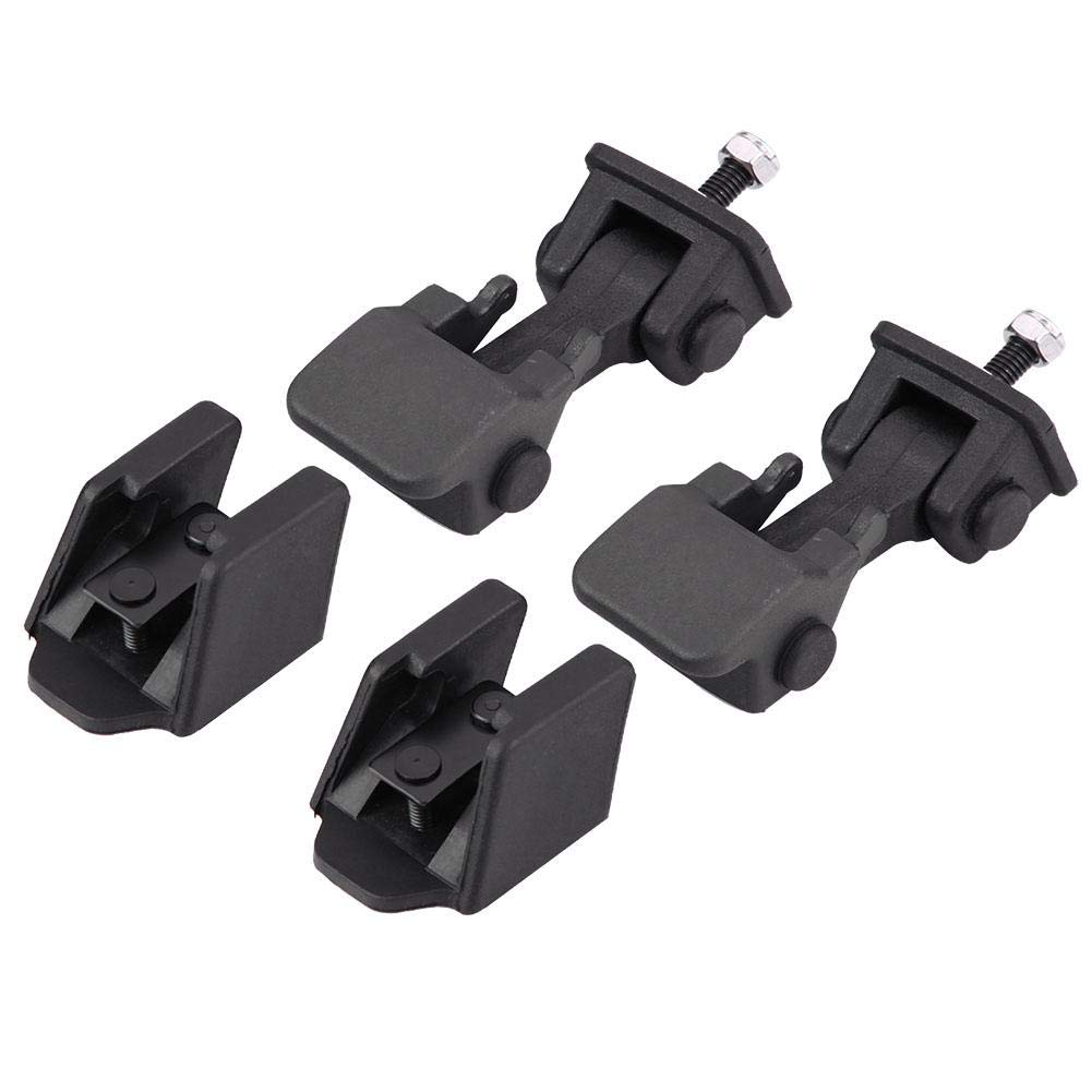 KIMISS 1 paire Loquet de Capot Attache de Sécurité et Support de Capot Avant en ABS pour TJ 97-06 (noir)