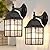 WIHTU 2-Pack Dusk to Dawn Outdoor Wall Lights, Sensor Exterior Light Fixtures Wall Mount, Porch Lights, Black Wall Lantern Wall Lamp, Waterproof Wall Sconce, Outside Lighting for Garage, Front Door