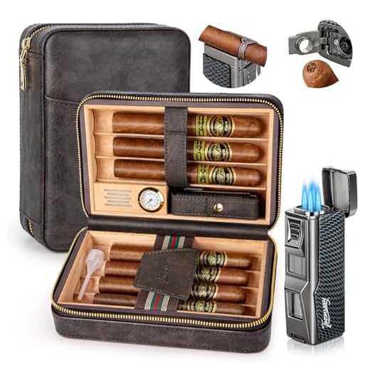 Premium Leather Cigar Travel Case